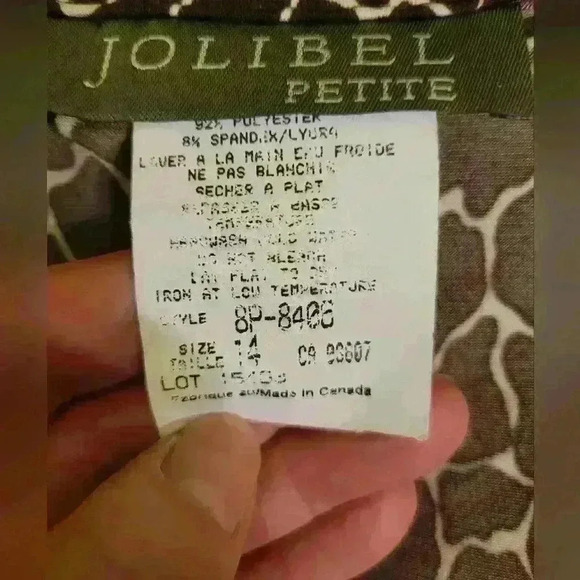 🔥HOST PICK🔥 Jolibel Petite |  Beautiful Midi Dress in Brown & Beige, Size 14 - Picture 4 of 4
